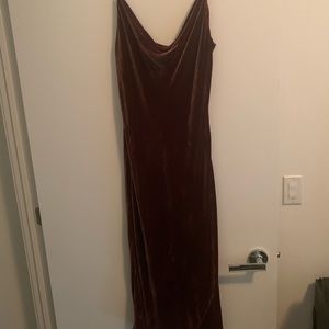 Brown velvet Wilfred dress